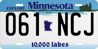 MN license plate 061NCJ