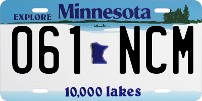 MN license plate 061NCM