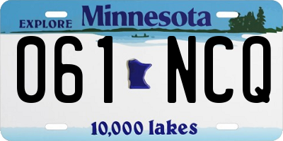 MN license plate 061NCQ
