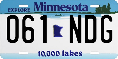MN license plate 061NDG