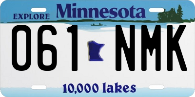 MN license plate 061NMK