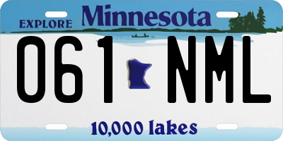 MN license plate 061NML