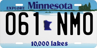 MN license plate 061NMO