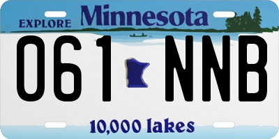 MN license plate 061NNB
