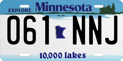 MN license plate 061NNJ