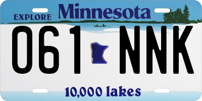 MN license plate 061NNK