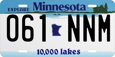 MN license plate 061NNM