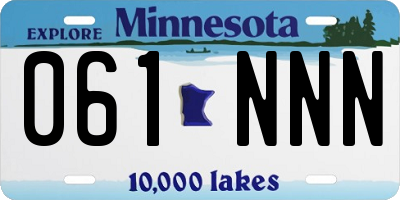 MN license plate 061NNN