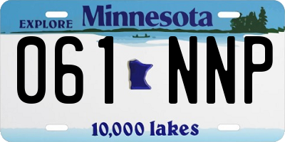 MN license plate 061NNP