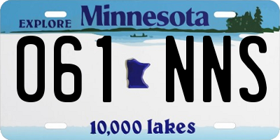 MN license plate 061NNS