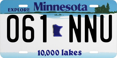 MN license plate 061NNU