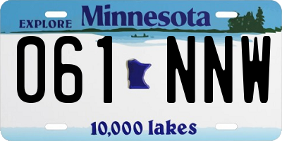 MN license plate 061NNW