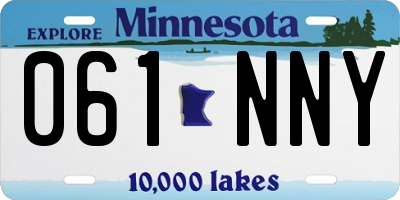 MN license plate 061NNY