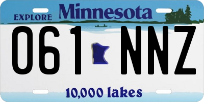 MN license plate 061NNZ