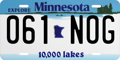 MN license plate 061NOG