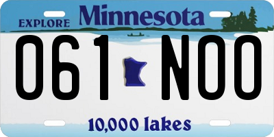MN license plate 061NOO