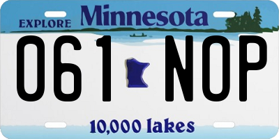 MN license plate 061NOP