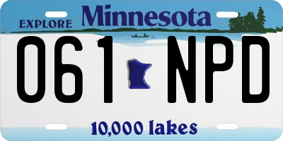 MN license plate 061NPD