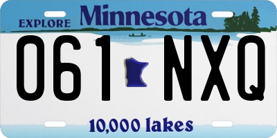 MN license plate 061NXQ