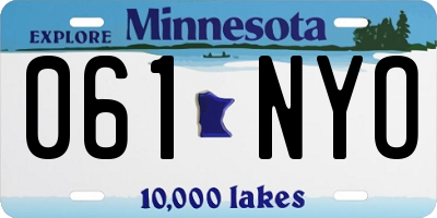 MN license plate 061NYO