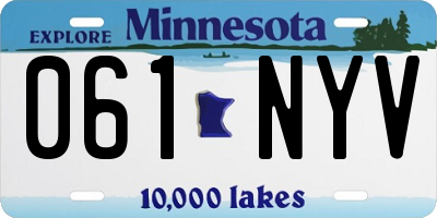 MN license plate 061NYV