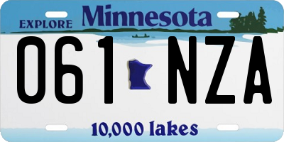 MN license plate 061NZA