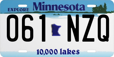 MN license plate 061NZQ