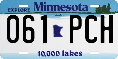 MN license plate 061PCH