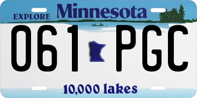 MN license plate 061PGC