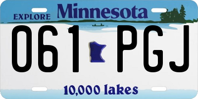 MN license plate 061PGJ