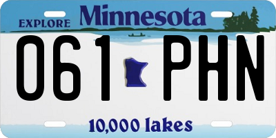 MN license plate 061PHN