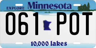 MN license plate 061POT