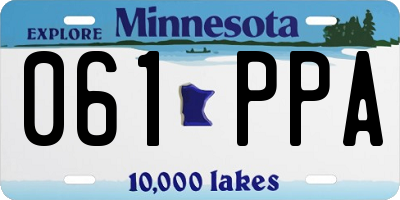 MN license plate 061PPA