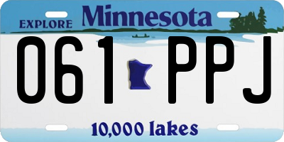 MN license plate 061PPJ