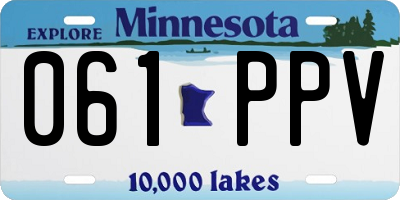MN license plate 061PPV