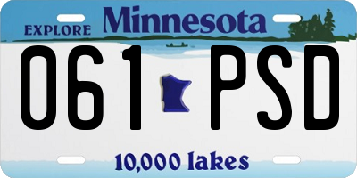 MN license plate 061PSD