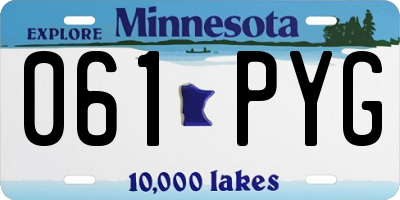 MN license plate 061PYG