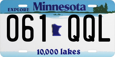 MN license plate 061QQL