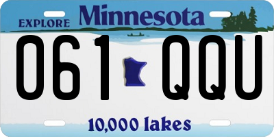 MN license plate 061QQU