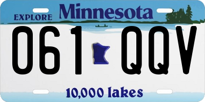 MN license plate 061QQV