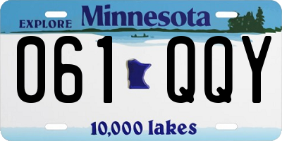 MN license plate 061QQY