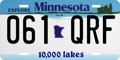 MN license plate 061QRF