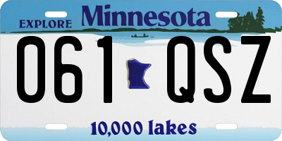 MN license plate 061QSZ