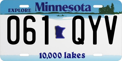 MN license plate 061QYV
