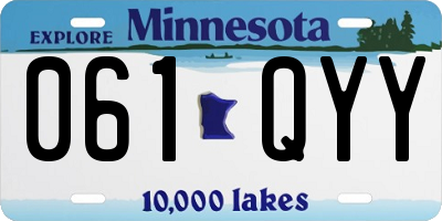 MN license plate 061QYY