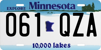 MN license plate 061QZA