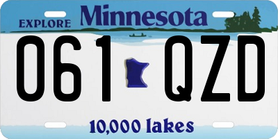 MN license plate 061QZD