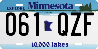 MN license plate 061QZF