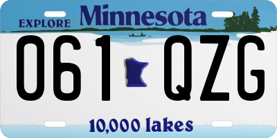 MN license plate 061QZG