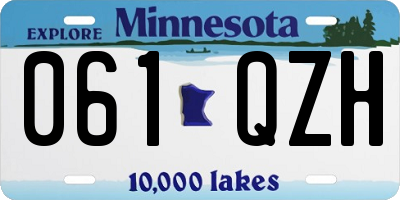 MN license plate 061QZH